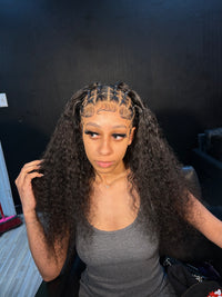 180% Transparent Density Curly Wigs
